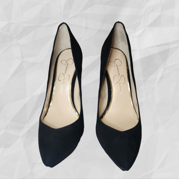 Jessica Simpson "Venisse" Black Stiletto Platform Heels 7.5 - Picture 5 of 10